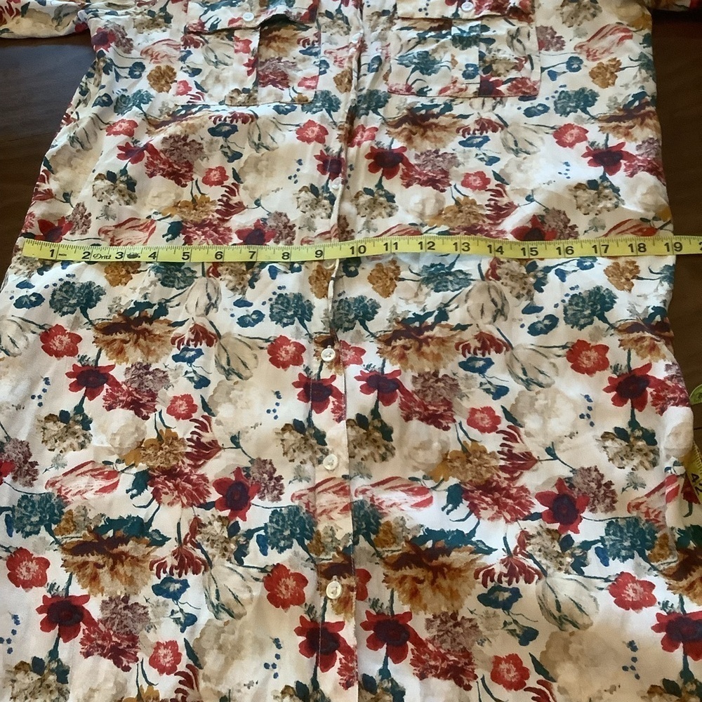 Lucky Brand Chelsea Floral Shirt Dress Size Medium - Picture 8 of 11